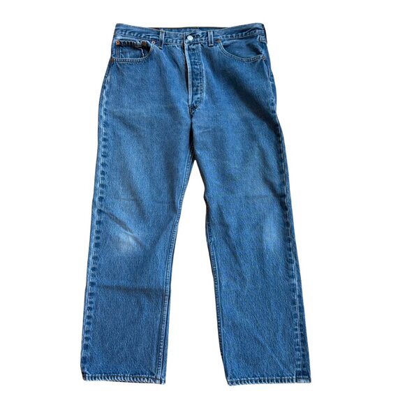 RARE Vintage Levi’s 501xx USA Made Jeans 36 x 30 90s Button Fly Distressed '95 - Picture 1 of 11
